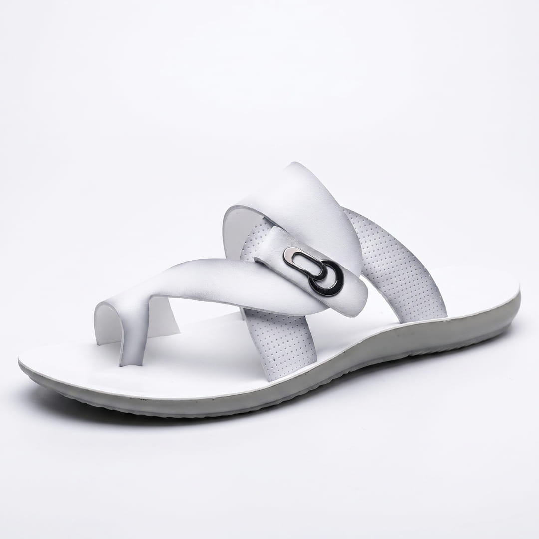 Marceau Sandales en Cuir Lisse à Boucle – Souliers d'Été Minimalistes à Bride Croisée