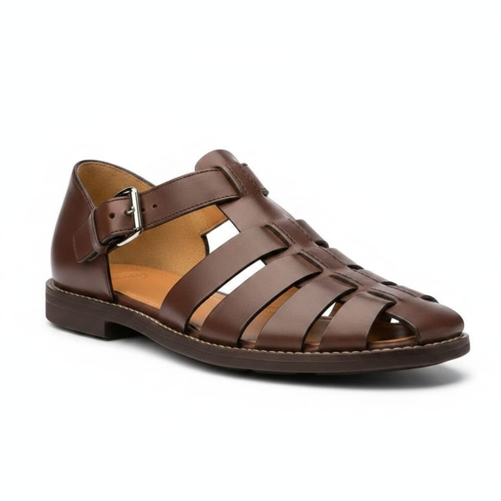 Carlo Cuir Sandales Pêcheur – Confort Estival Souple Marche Pieds