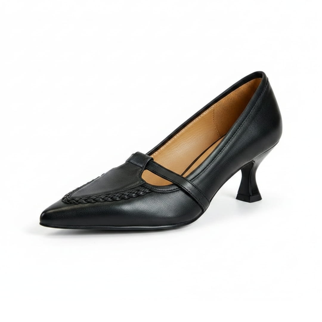 Melissa Escarpins en Cuir – Talon Kitten Confort Bout Pointu