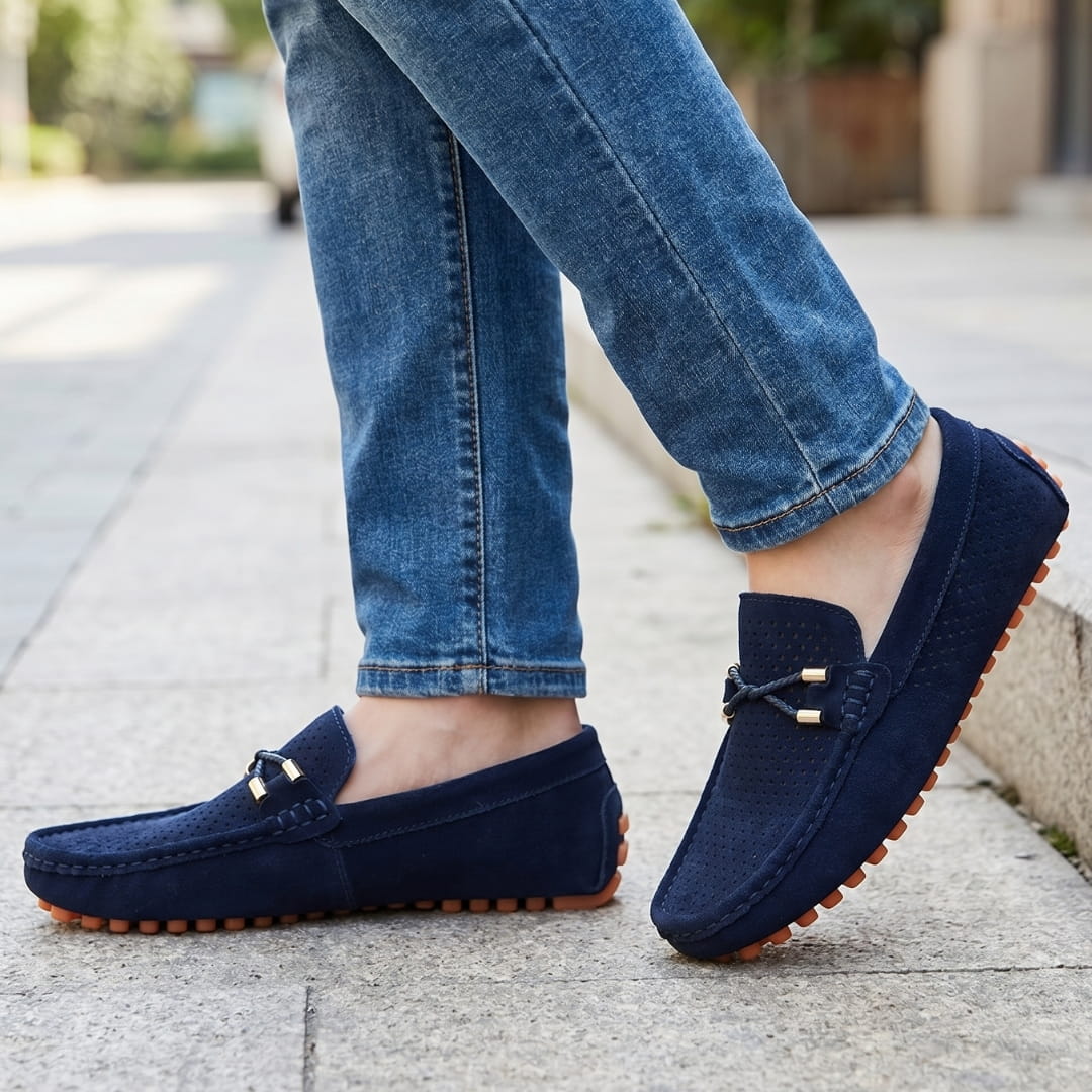 Clément Mocassins Driving en Cuir Souple – Chaussures Légères Casual à Enfiler