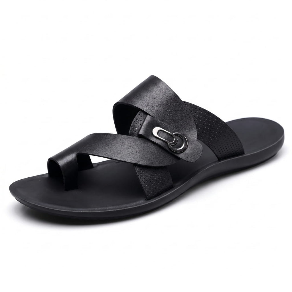 Marceau Sandales en Cuir Lisse à Boucle – Souliers d'Été Minimalistes à Bride Croisée