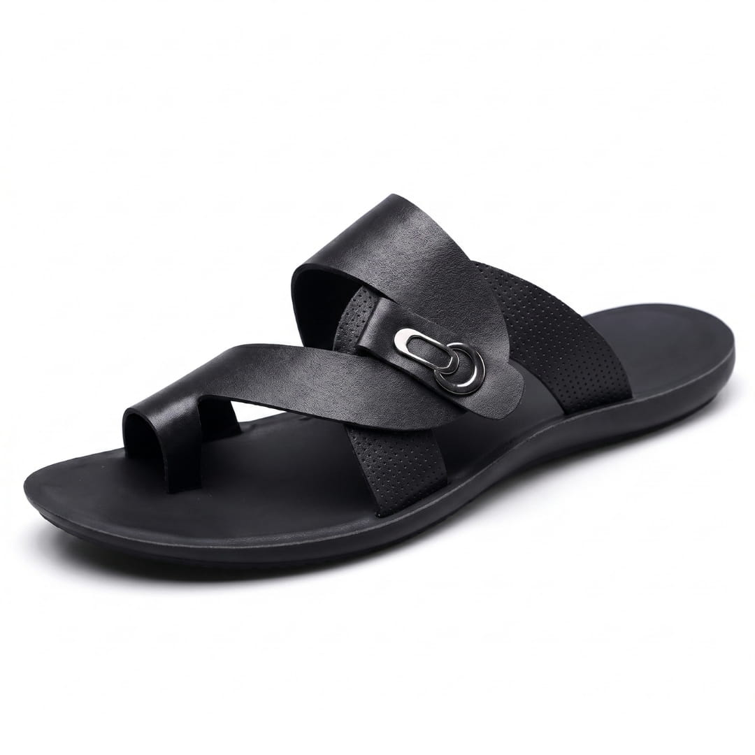 Marceau Sandales en Cuir Lisse à Boucle – Souliers d'Été Minimalistes à Bride Croisée