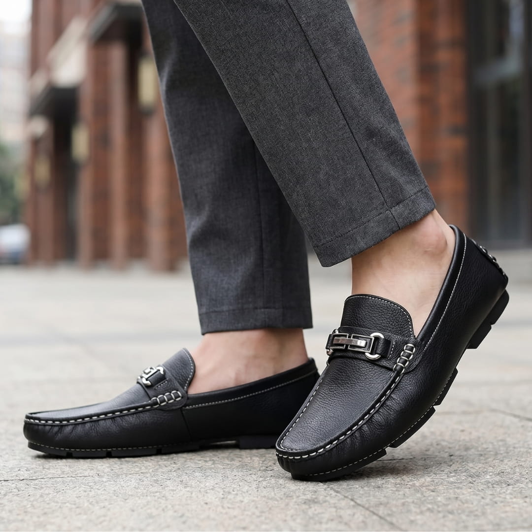 Antonio Mocassins Driving en Cuir à Mors – Chaussures Casual Élégantes à Enfiler