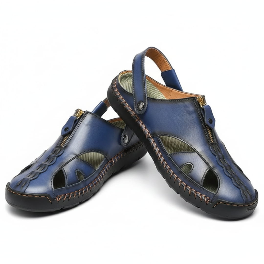 Samuel Sandales Spartiates en Cuir – Semelle Durable Style Outdoor d'Été