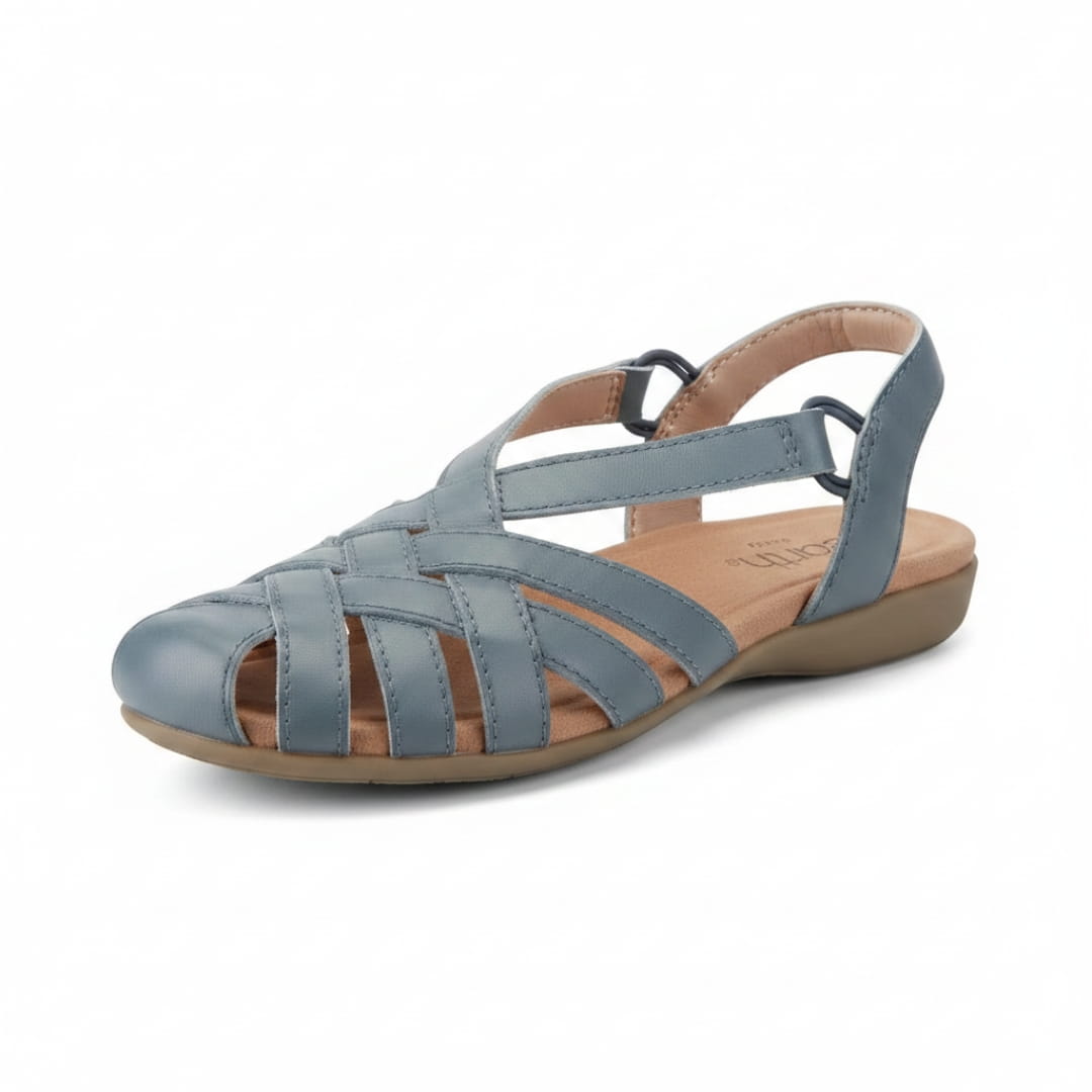 Elena Sandales Fermées Été Design Tressé Multicouche Style Casual Chic