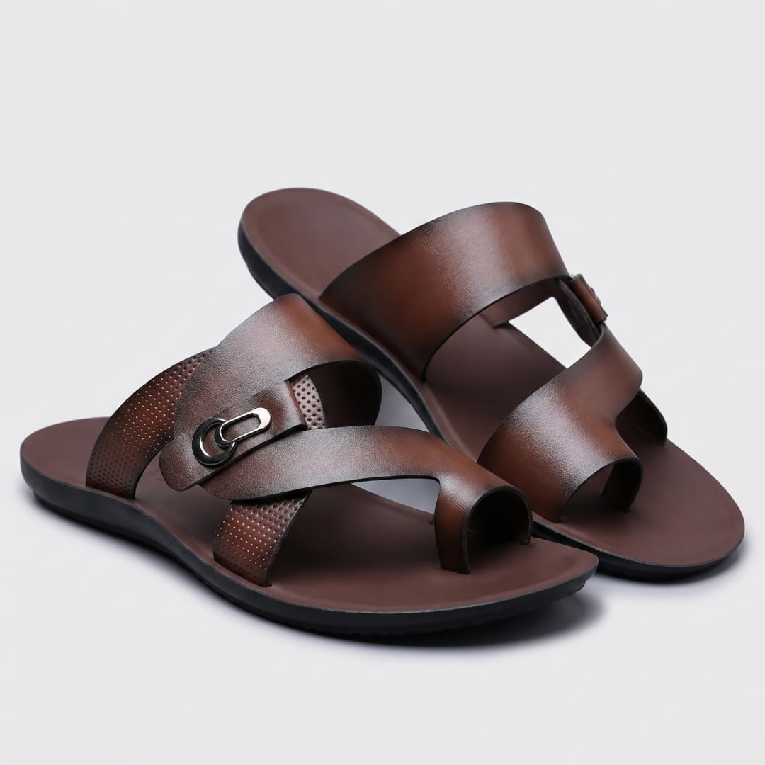 Marceau Sandales en Cuir Lisse à Boucle – Souliers d'Été Minimalistes à Bride Croisée