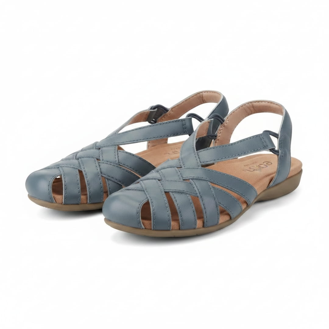 Elena Sandales Fermées Été Design Tressé Multicouche Style Casual Chic