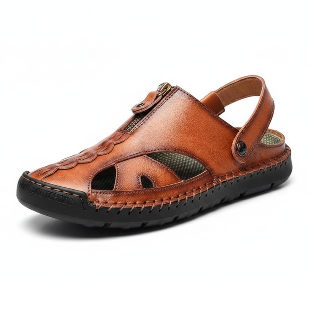 Samuel Sandales Spartiates en Cuir – Semelle Durable Style Outdoor d'Été