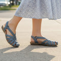 Elena Sandales Fermées Été Design Tressé Multicouche Style Casual Chic
