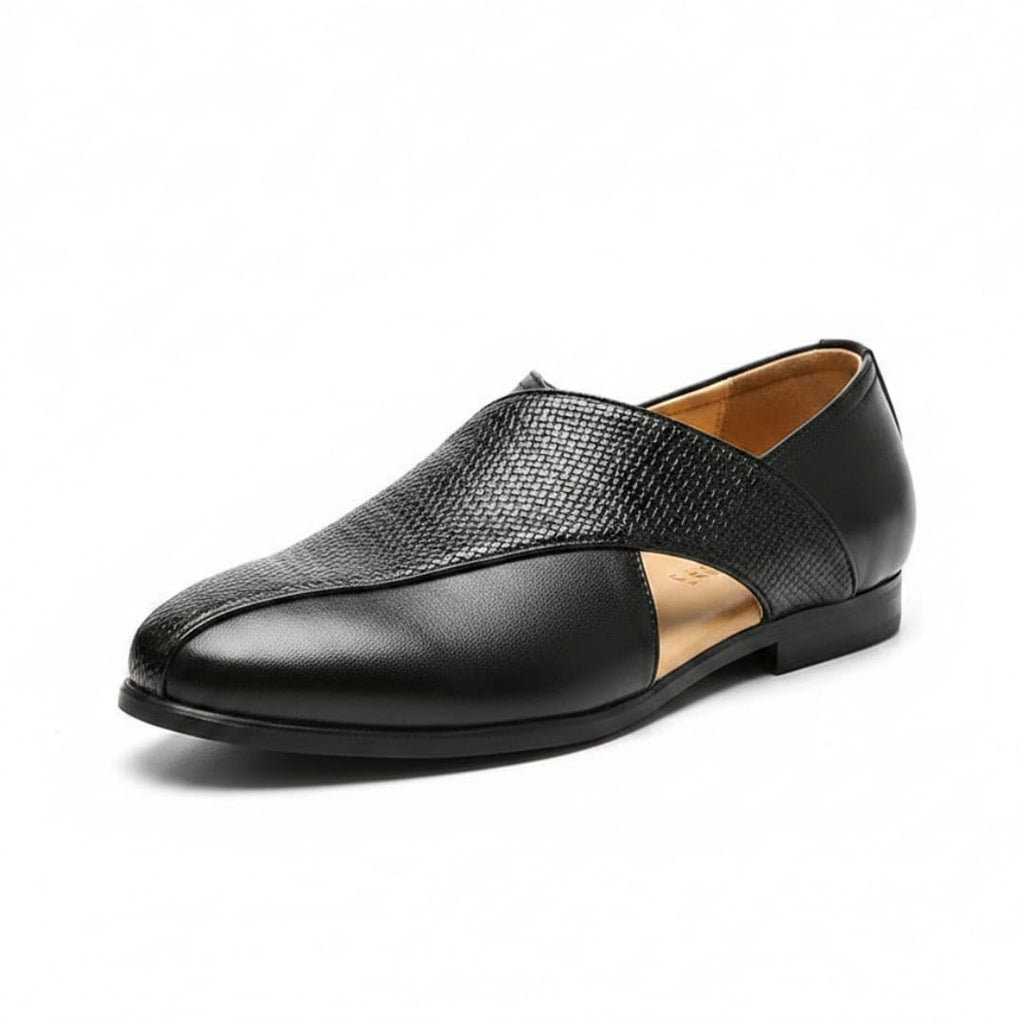 Rohan Cuir Mocassins – Découpés Peniche Confort Estival Chaussures À Enfiler