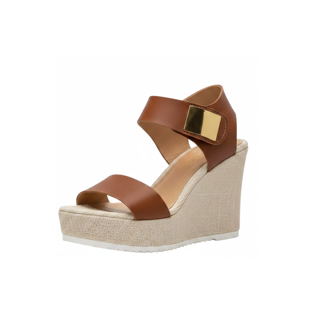 Isabella Sandales Compensées Colorblock Plateforme Confort Chic Sandales Été