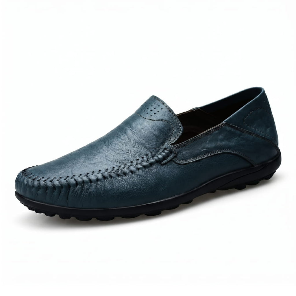 Domenico Mocassins en Cuir Texturé Ultra-Léger – Chaussures Casual Chic à Enfiler