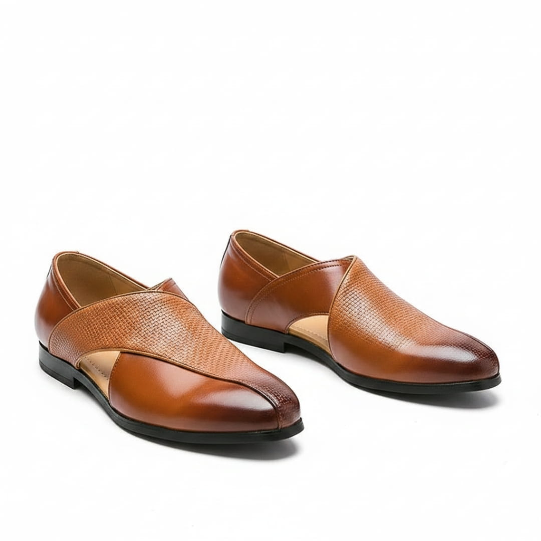 Rohan Cuir Mocassins – Découpés Peniche Confort Estival Chaussures À Enfiler