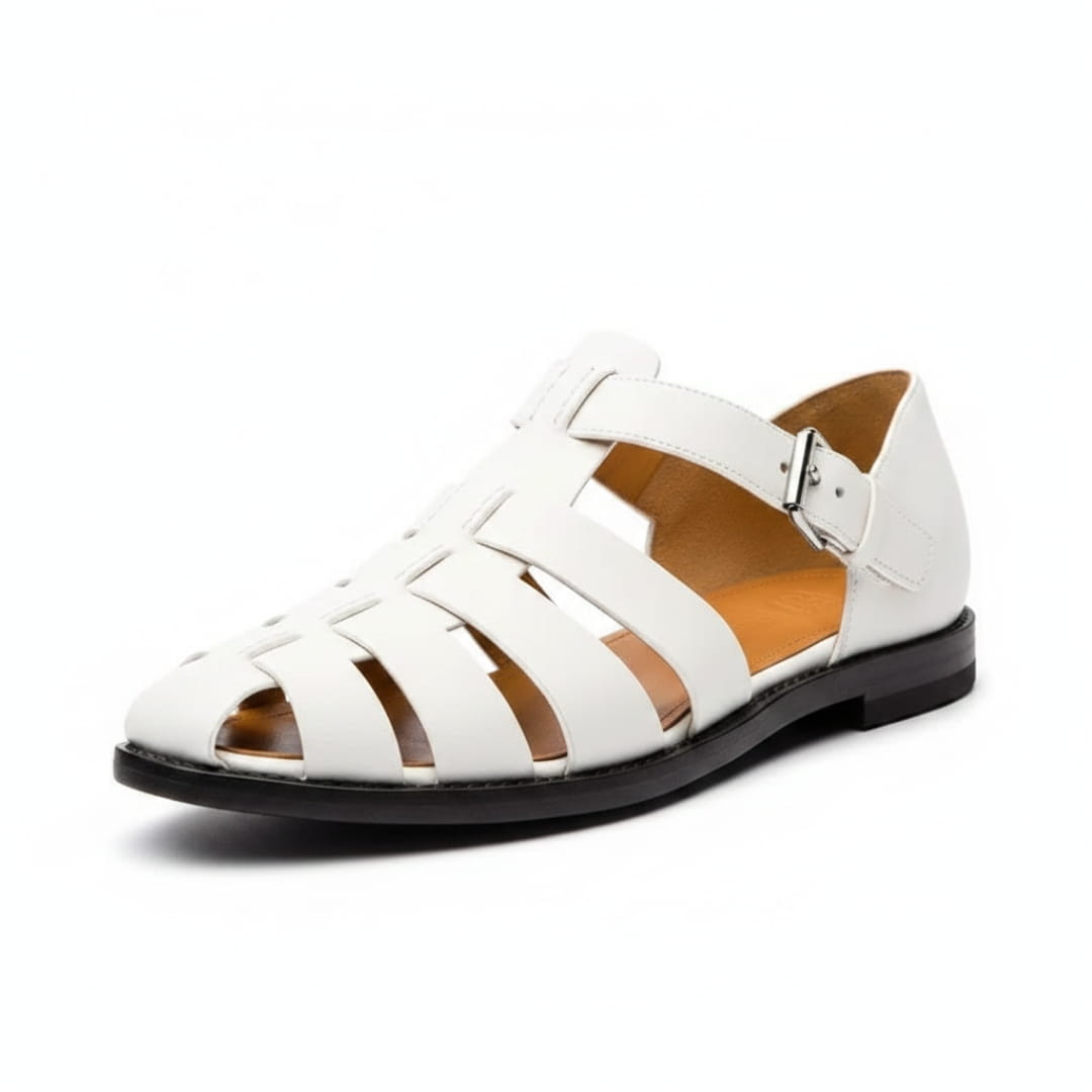 Carlo Cuir Sandales Pêcheur – Confort Estival Souple Marche Pieds