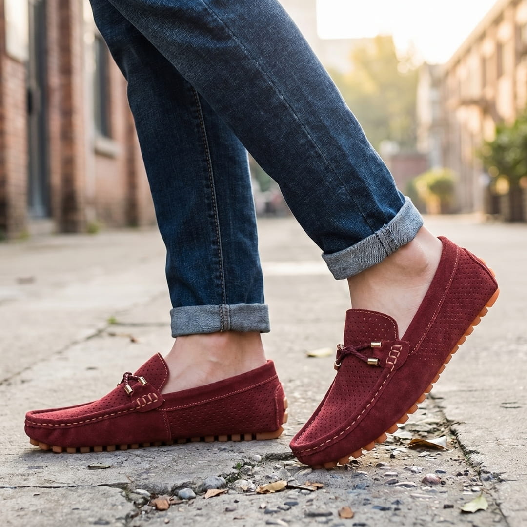 Clément Mocassins Driving en Cuir Souple – Chaussures Légères Casual à Enfiler
