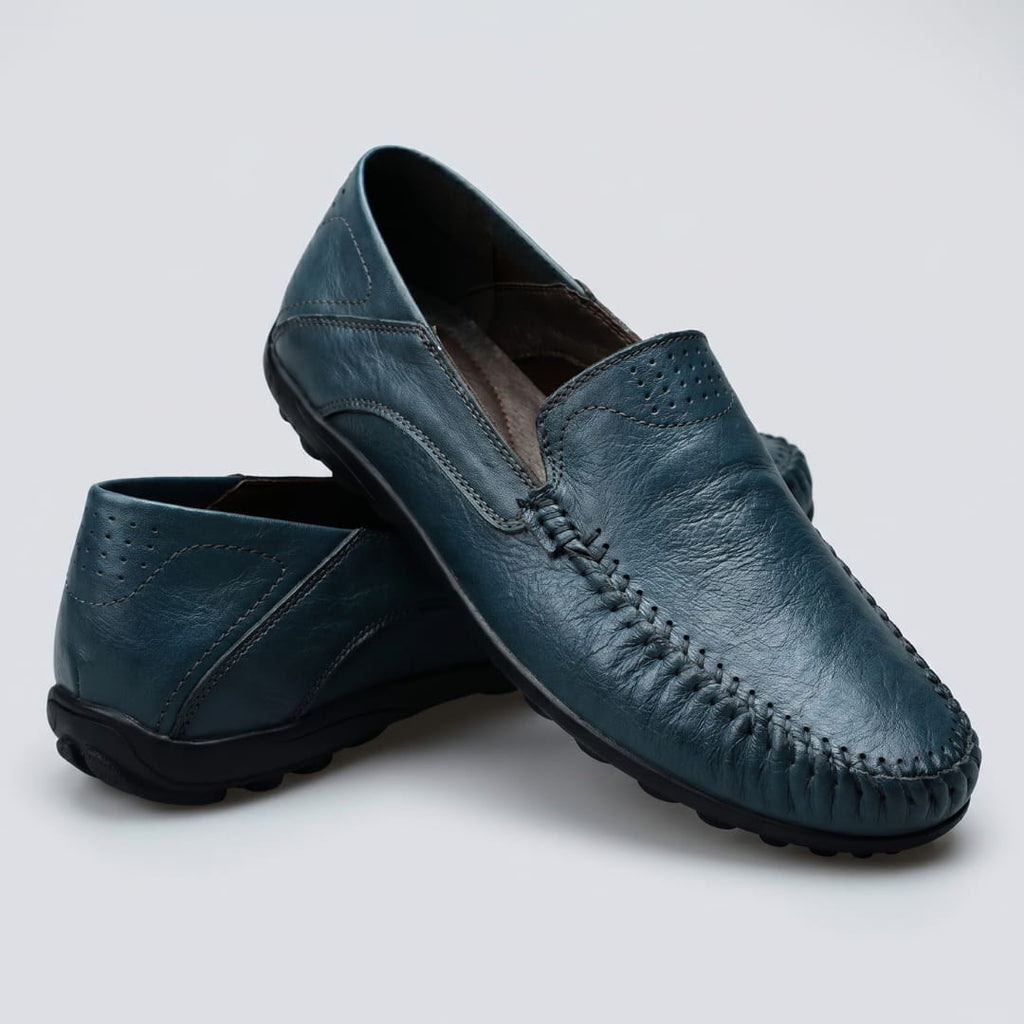 Domenico Mocassins en Cuir Texturé Ultra-Léger – Chaussures Casual Chic à Enfiler