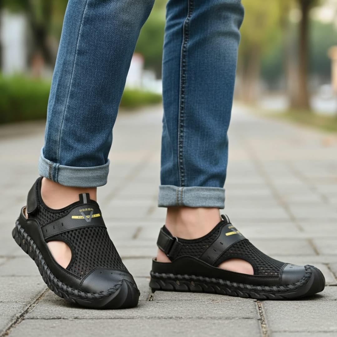 Quentin Sandales Fermées en Mesh – Semelle Antidérapante Style Outdoor d'Été