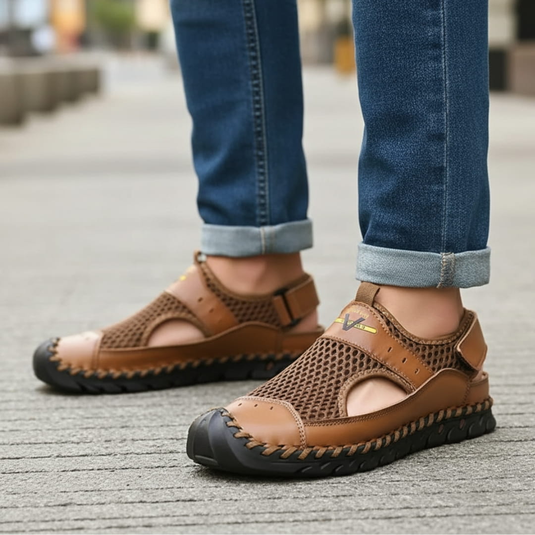Quentin Sandales Fermées en Mesh – Semelle Antidérapante Style Outdoor d'Été