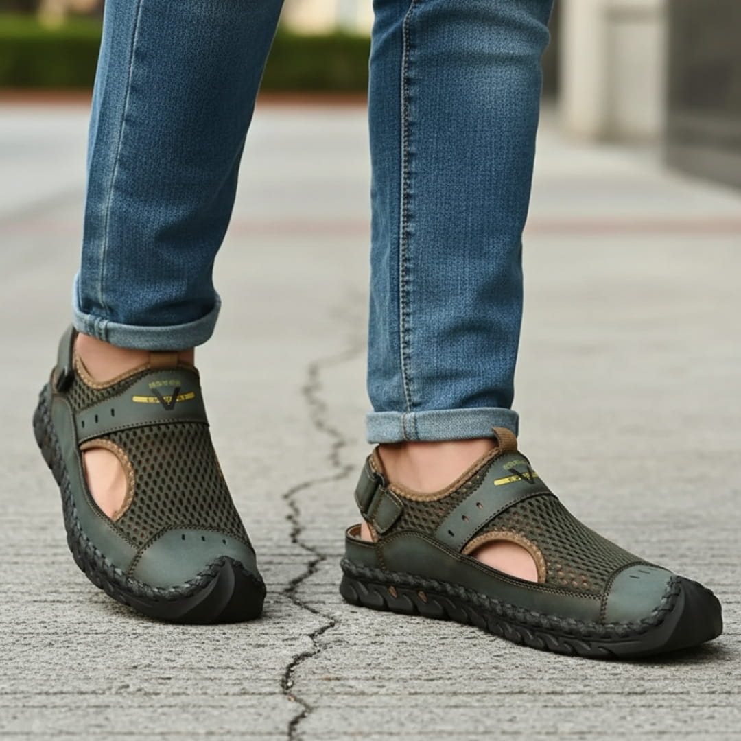 Quentin Sandales Fermées en Mesh – Semelle Antidérapante Style Outdoor d'Été