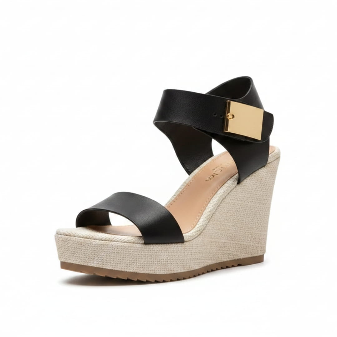 Isabella Sandales Compensées Colorblock Plateforme Confort Chic Sandales Été