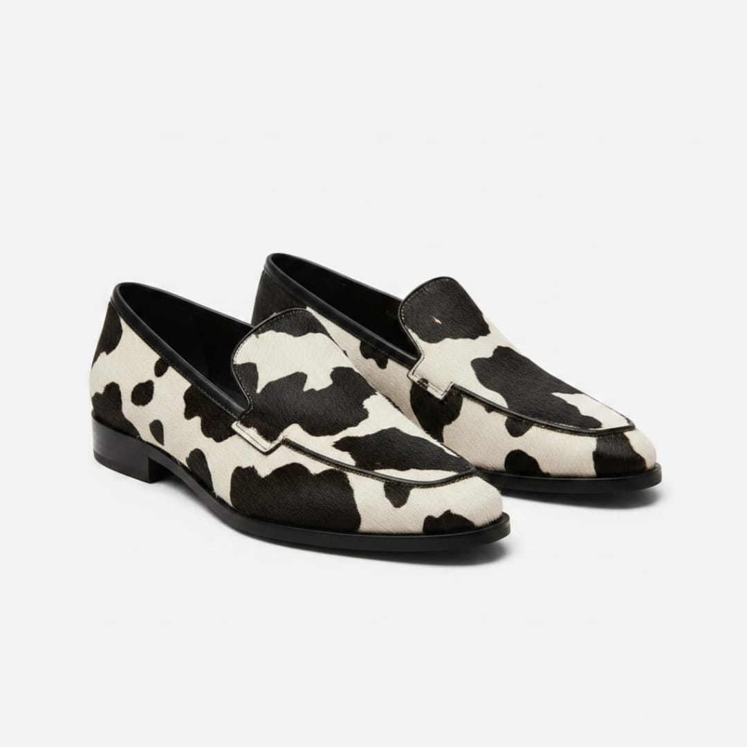 Eleanor Mocassins en Cuir Texturé – Confort Chic Chaussures À Enfiler Casual