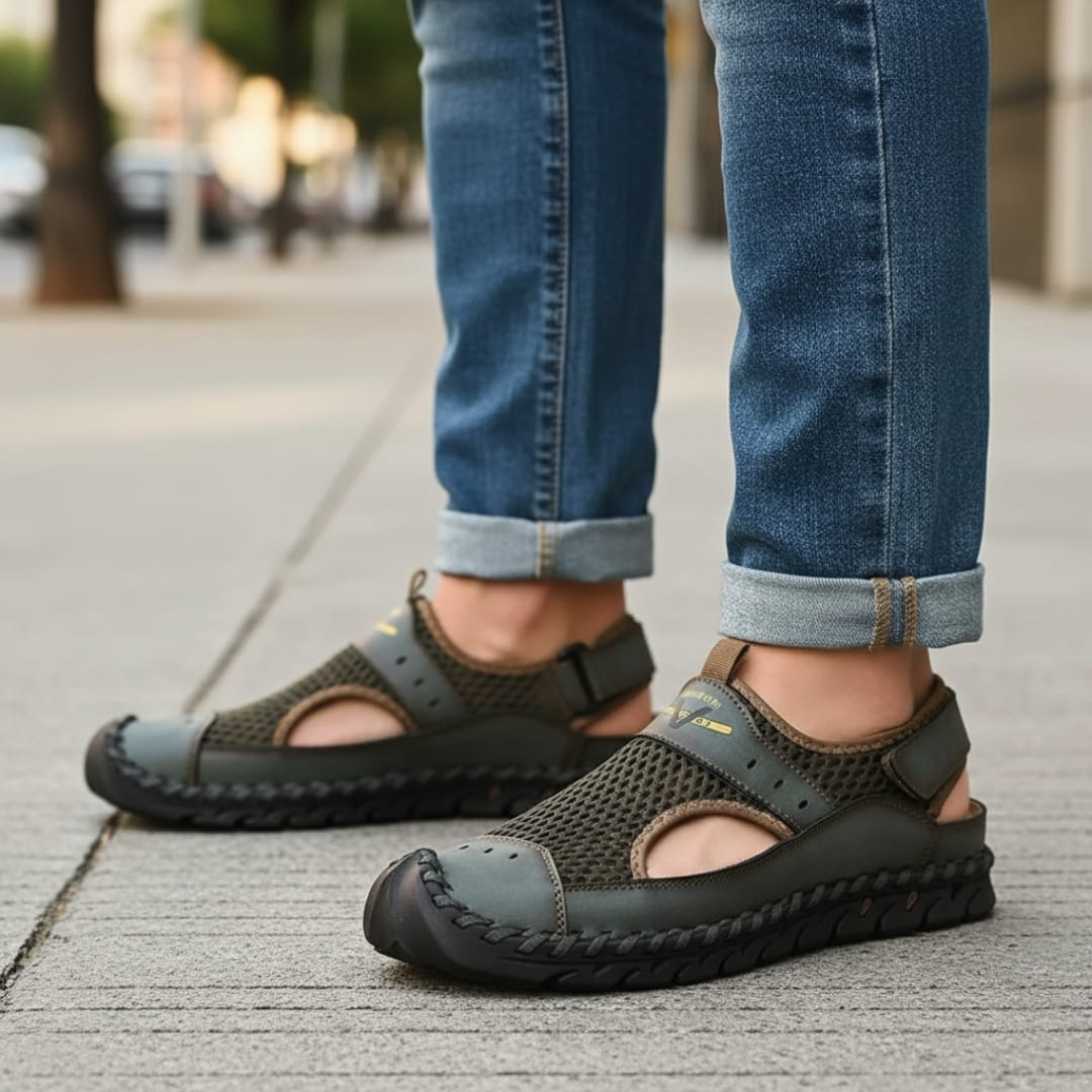 Quentin Sandales Fermées en Mesh – Semelle Antidérapante Style Outdoor d'Été