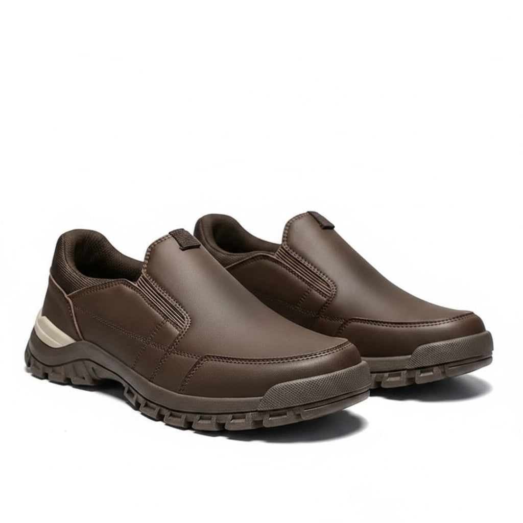 Zachari Cuir Mocassins – Confort Structure Chaussures À Enfiler Souple