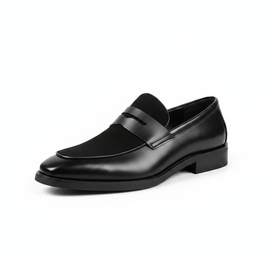 Pierre Mocassins en Daim et Cuir Penny Loafers Confort Premium Chaussures Habillées