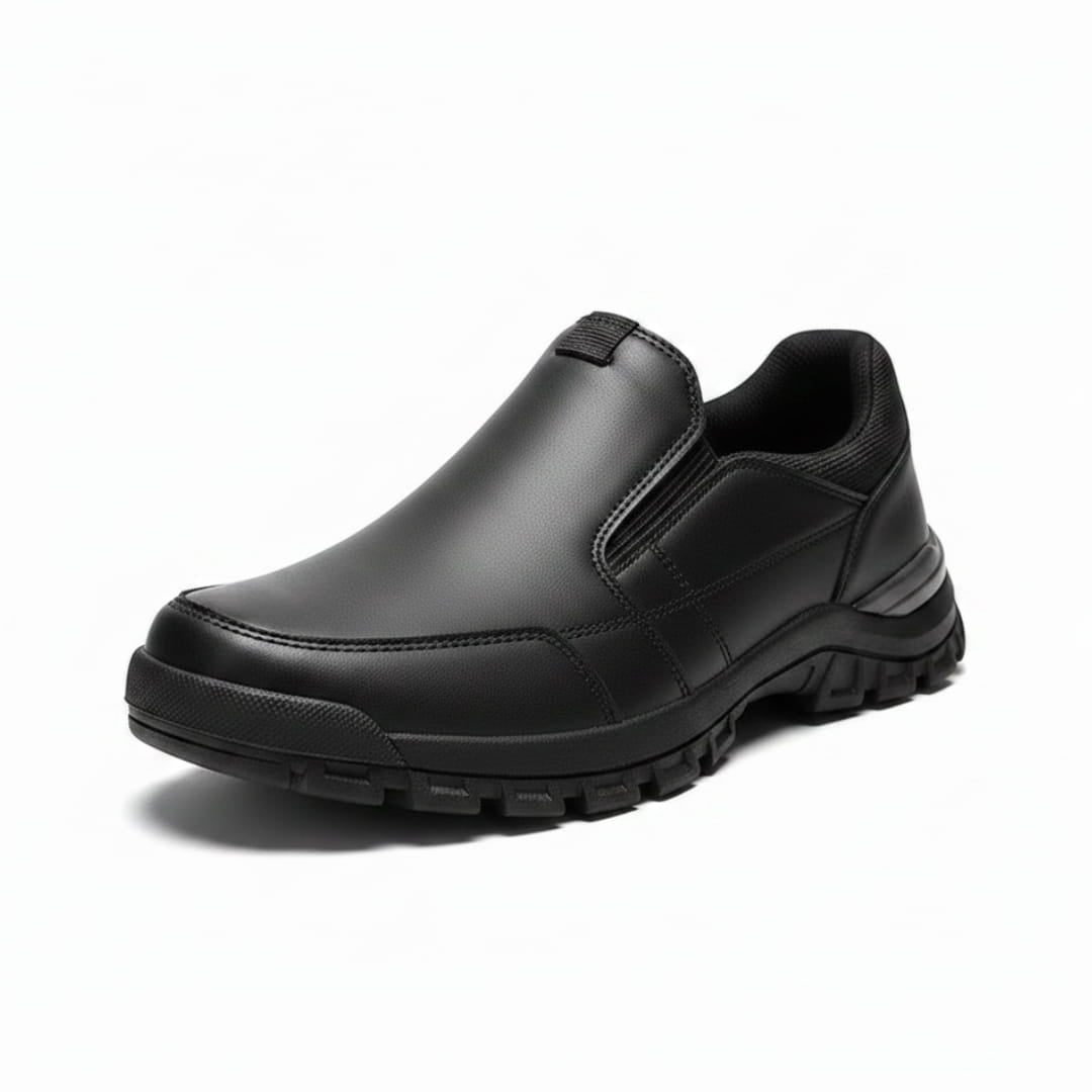 Zachari Cuir Mocassins – Confort Structure Chaussures À Enfiler Souple