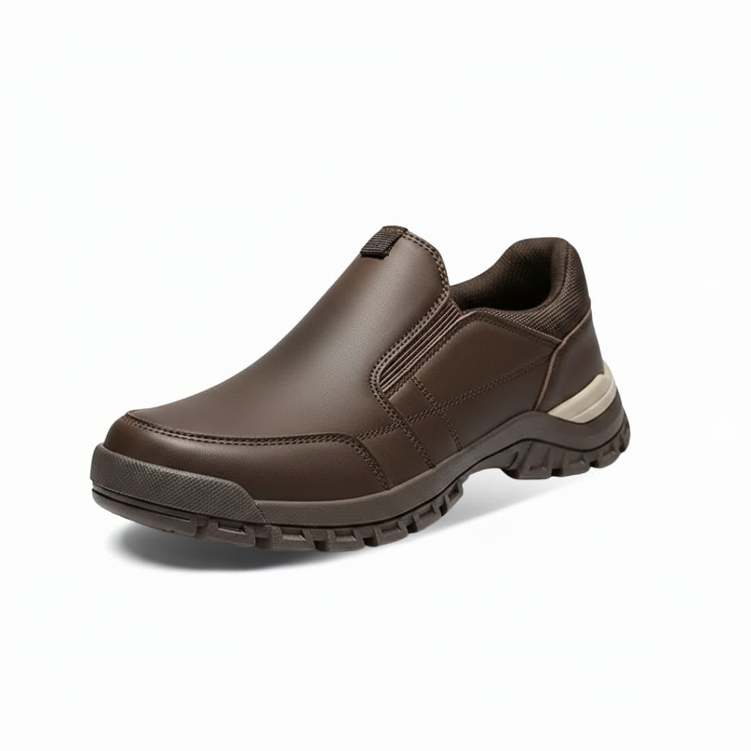Zachari Cuir Mocassins – Confort Structure Chaussures À Enfiler Souple