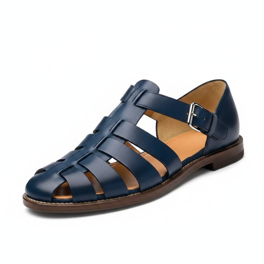 Carlo Cuir Sandales Pêcheur – Confort Estival Souple Marche Pieds