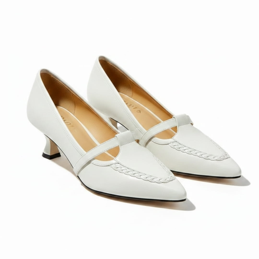 Melissa Escarpins en Cuir – Talon Kitten Confort Bout Pointu