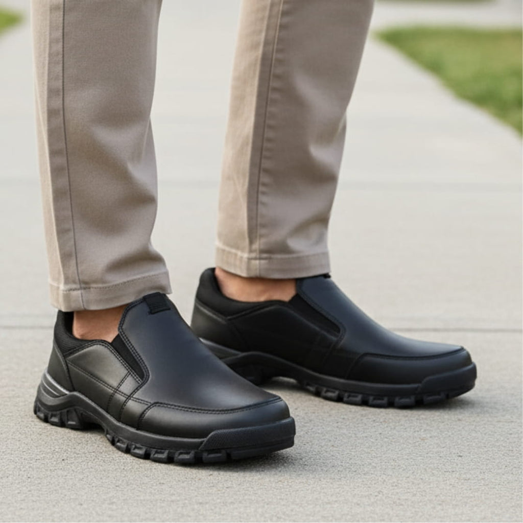 Zachari Cuir Mocassins – Confort Structure Chaussures À Enfiler Souple