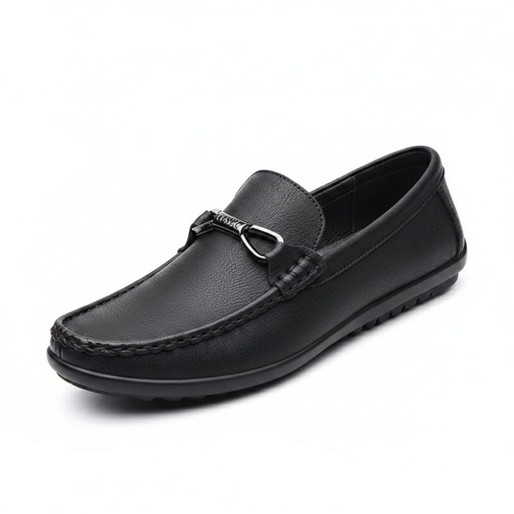 Kevin Cuir Mocassins – Confort Structure Chaussures À Enfiler Souple
