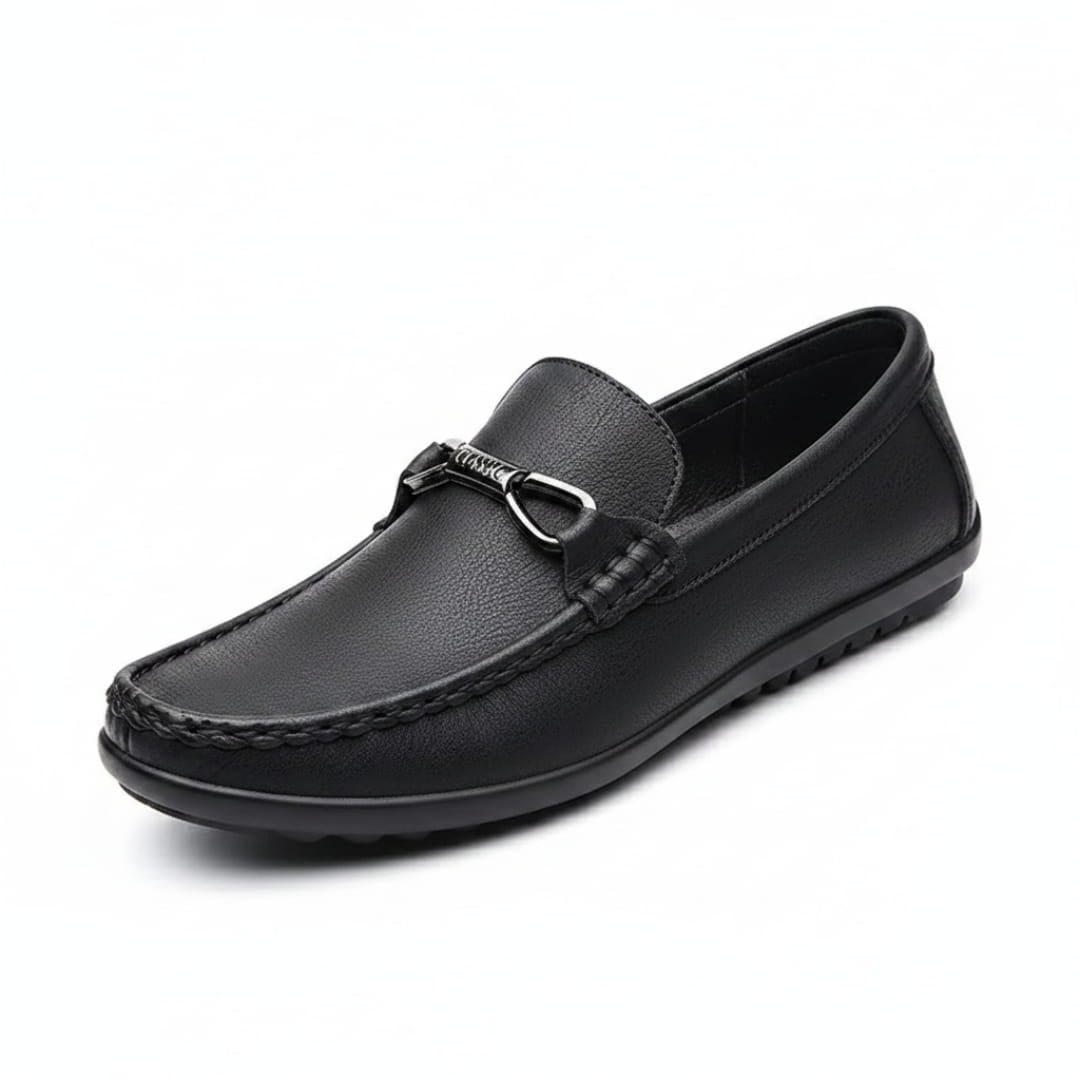 Kevin Cuir Mocassins – Confort Structure Chaussures À Enfiler Souple