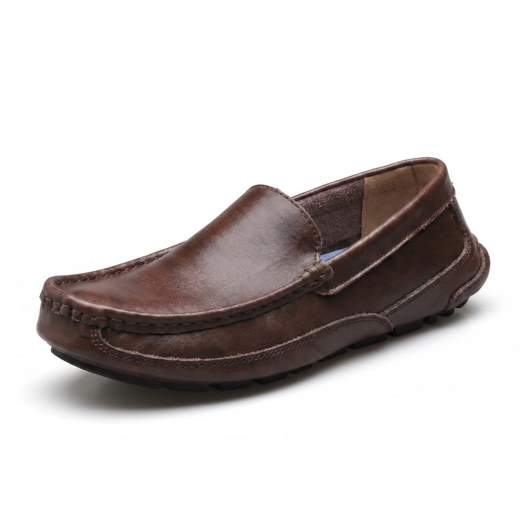 Fabrizio Mocassins en Cuir Cousus Main – Chaussures Élégantes Casual Quotidiennes à Enfiler