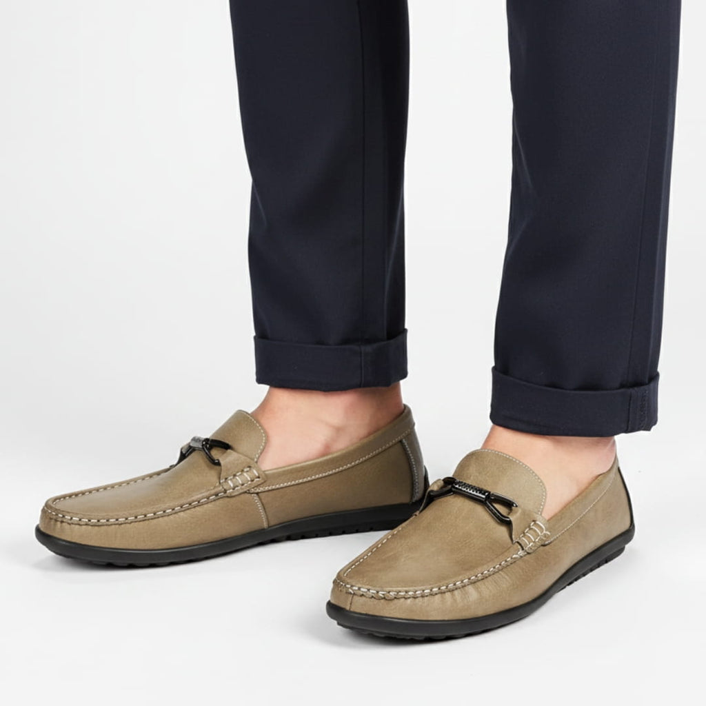 Kevin Cuir Mocassins – Confort Structure Chaussures À Enfiler Souple