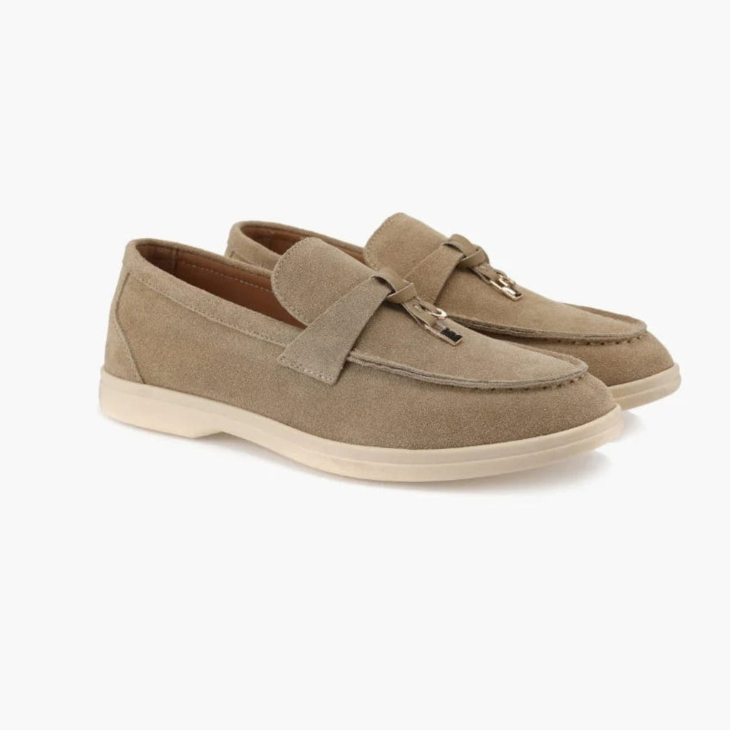 Christine Mocassins en Daim – Silhouette Élégante Chaussures À Enfiler Casual
