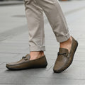 Kevin Cuir Mocassins – Confort Structure Chaussures À Enfiler Souple