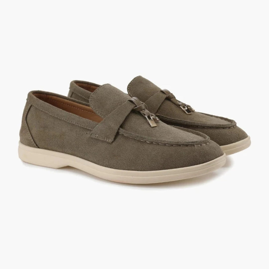 Christine Mocassins en Daim – Silhouette Élégante Chaussures À Enfiler Casual