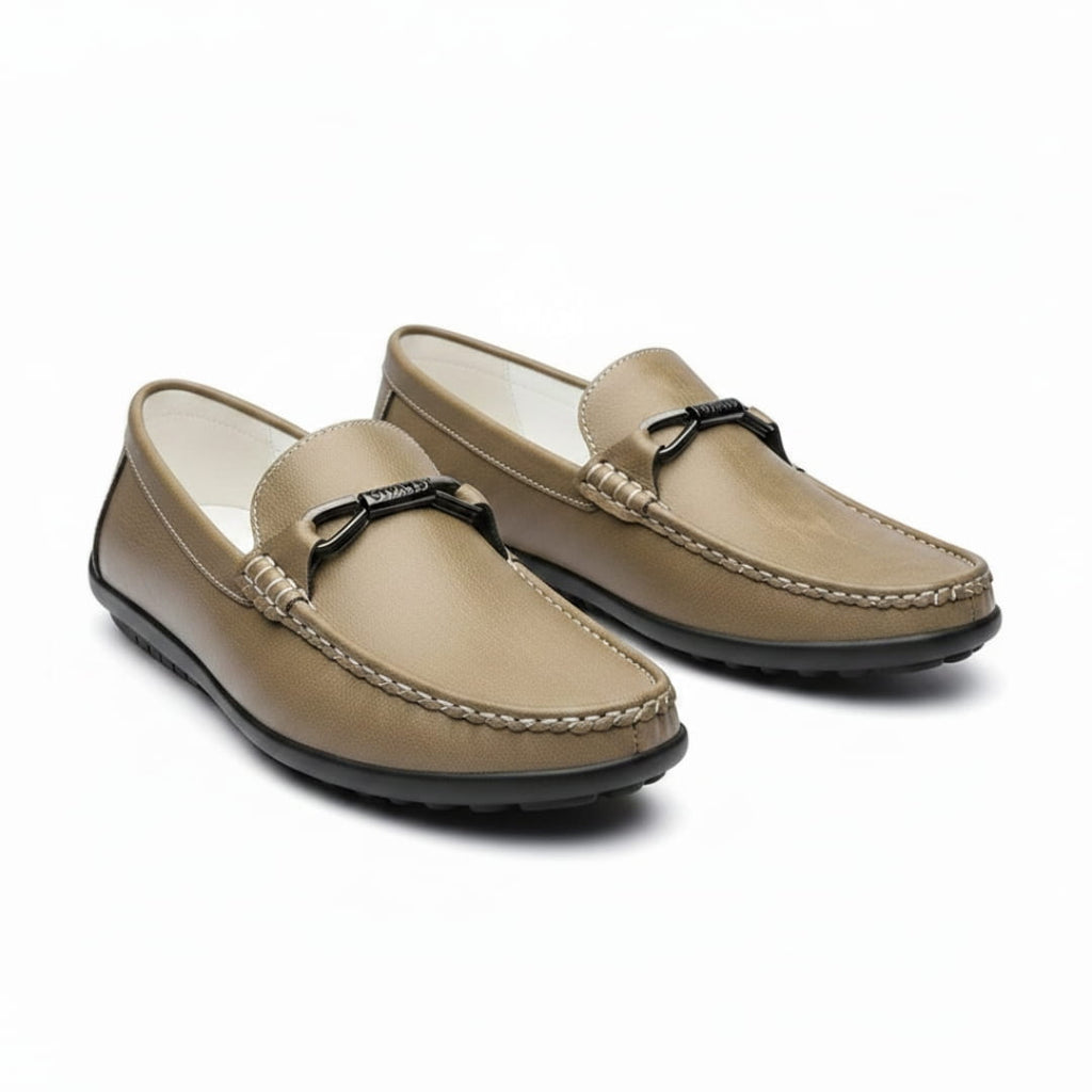 Kevin Cuir Mocassins – Confort Structure Chaussures À Enfiler Souple