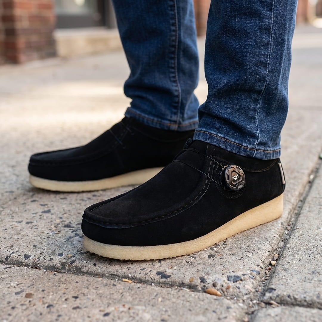 Harrington Mocassins en Daim Premium – Souliers Confort Léger à Ajustement Rapide