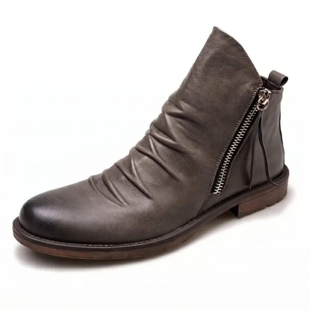 Harrison Bottines Chelsea en Cuir Pleine Fleur – Bottes Robustes à Zip Latéral
