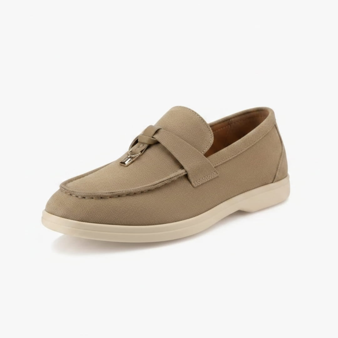 Christine Mocassins en Daim – Silhouette Élégante Chaussures À Enfiler Casual