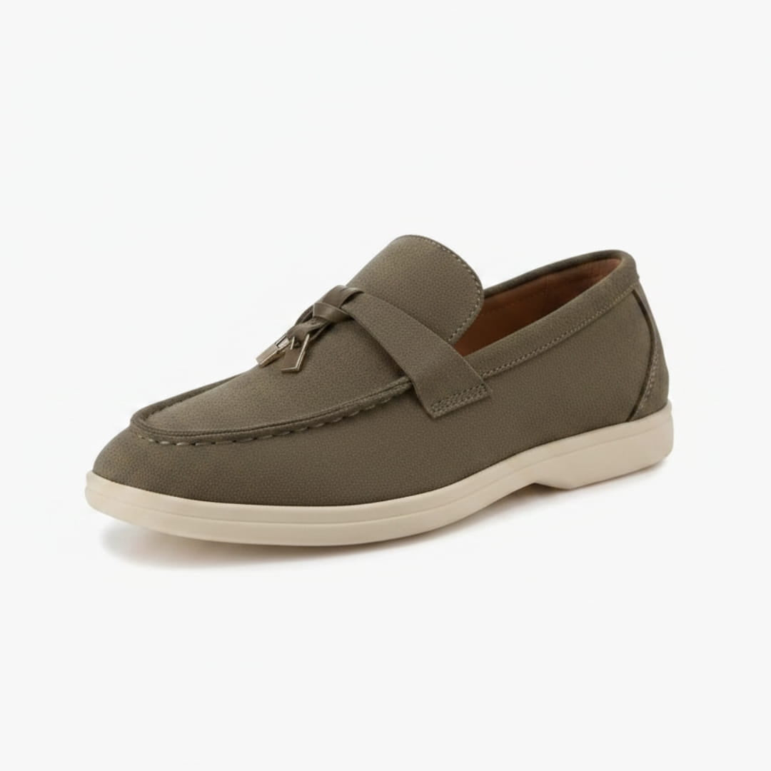 Christine Mocassins en Daim – Silhouette Élégante Chaussures À Enfiler Casual