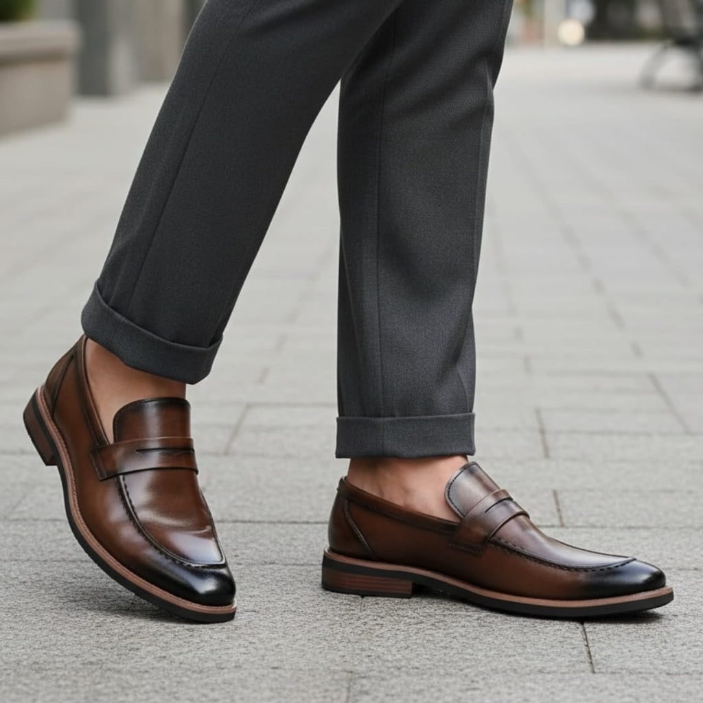 Montari Mocassins Penny en Cuir – Confort Durable Chaussures À Enfiler