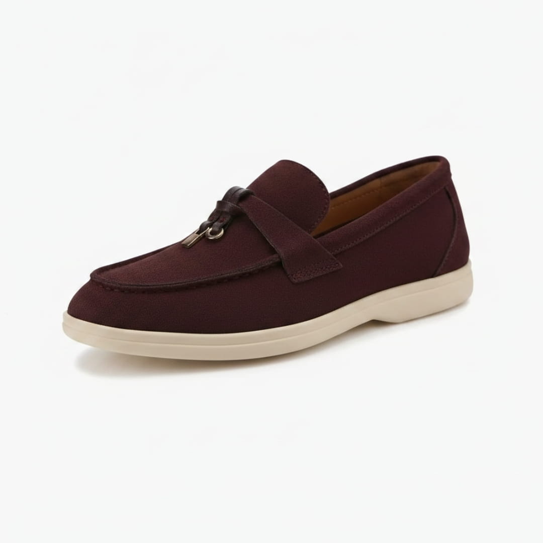 Christine Mocassins en Daim – Silhouette Élégante Chaussures À Enfiler Casual