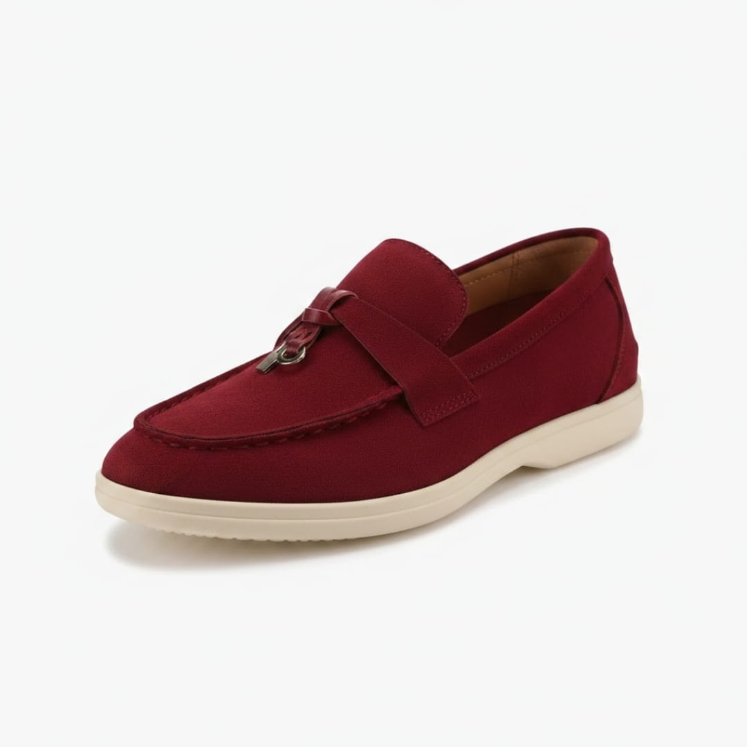 Christine Mocassins en Daim – Silhouette Élégante Chaussures À Enfiler Casual