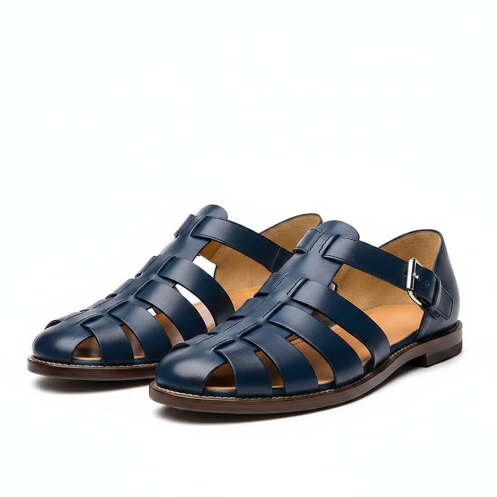 Carlo Cuir Sandales Pêcheur – Confort Estival Souple Marche Pieds