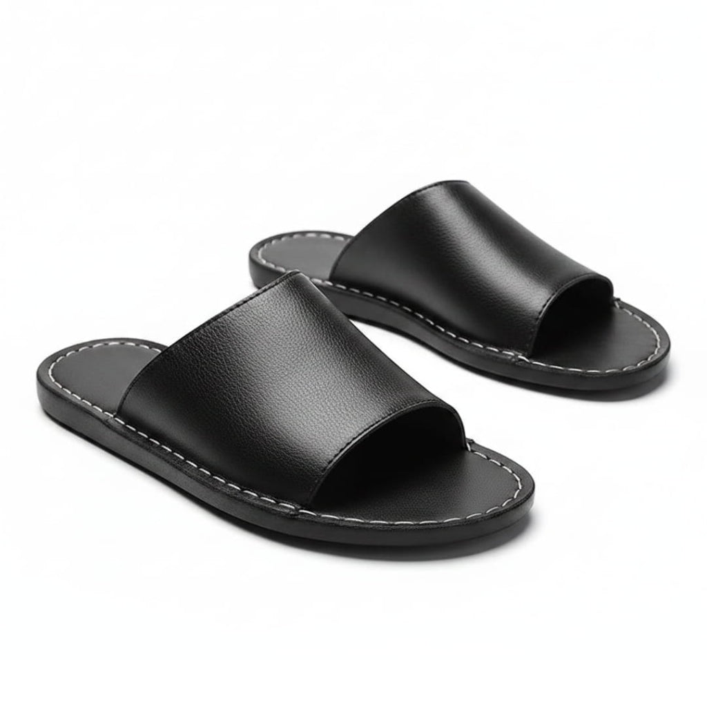 Elio Sandales Slide en Cuir Minimalistes – Mules de Printemps-Été Élégantes à Enfiler